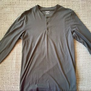 Bonobos long sleeve Henley size medium grey